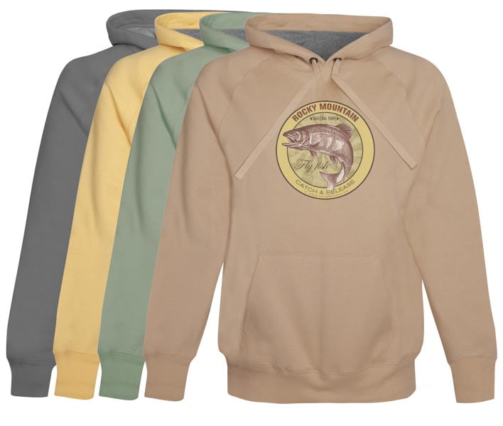 Localwaters Rocky Mountain National Park Fly Fishing Hoodie Fleece